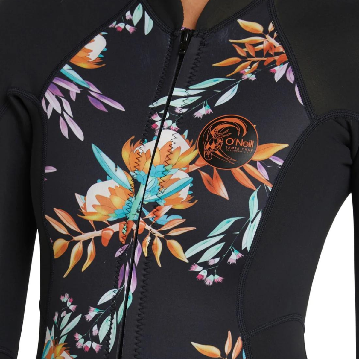 WETSUIT MUJER - BAHIA FZ LS CHEEKY SPRING 2MM - 3S06 AUST/BLK/BLK/BLK