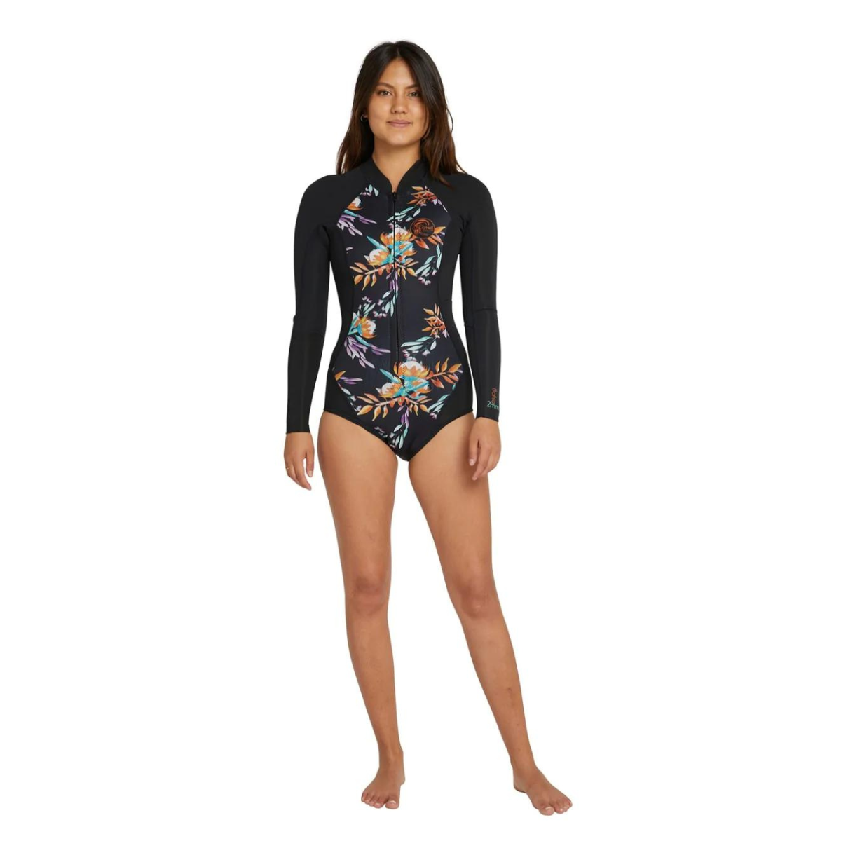 WETSUIT MUJER - BAHIA FZ LS CHEEKY SPRING 2MM - 3S06 AUST/BLK/BLK/BLK