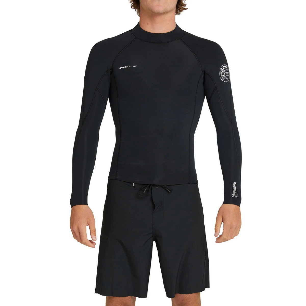 WETSUIT HOMBRE - JACKET - DEFENDER LS CREW GB 2MM - A00 BLK/BLK - VE25
