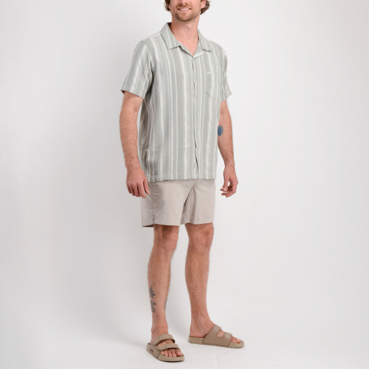 CAMISA MC - JAQUARD JADEITE - VE26