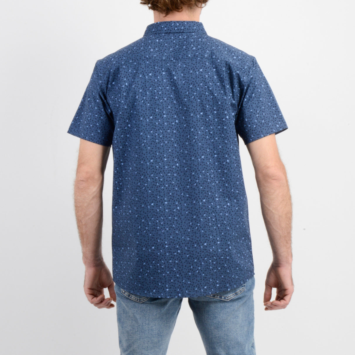 CAMISA MC - JAQUARD BLUE - VE26