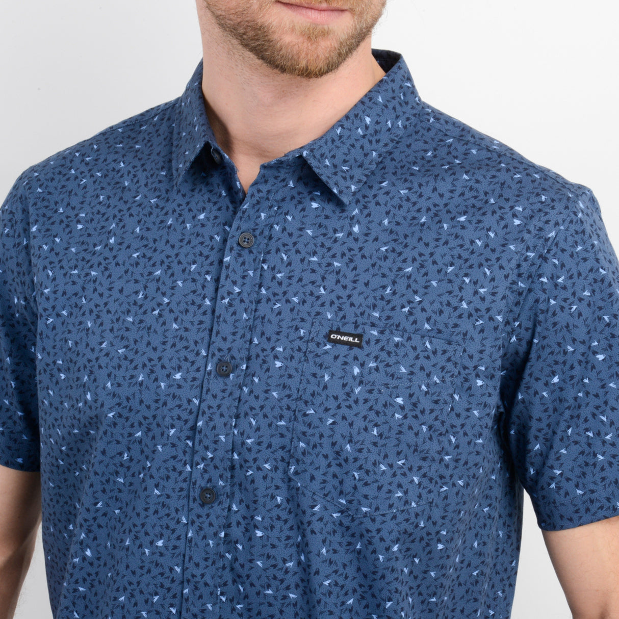 CAMISA MC - JAQUARD BLUE - VE26