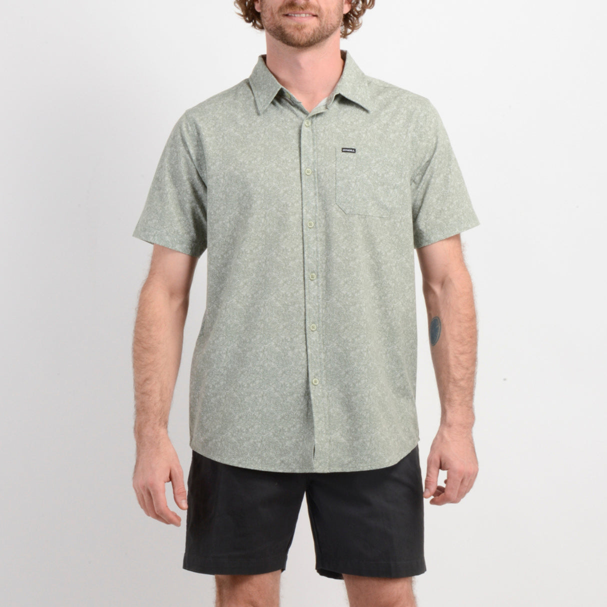 CAMISA MC - FLOWET GREEN - VE26