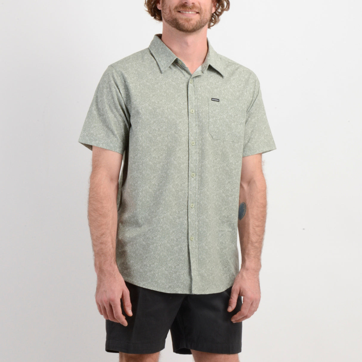 CAMISA MC - FLOWET GREEN - VE26