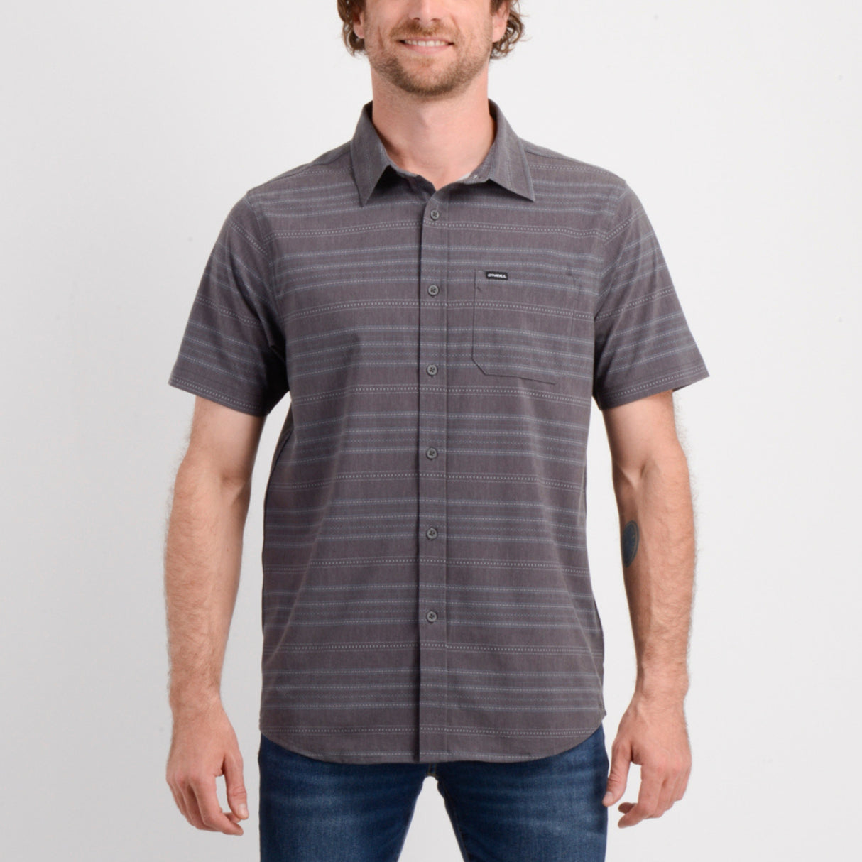 CAMISA MC - STRIPE GRAPHITE - VE26