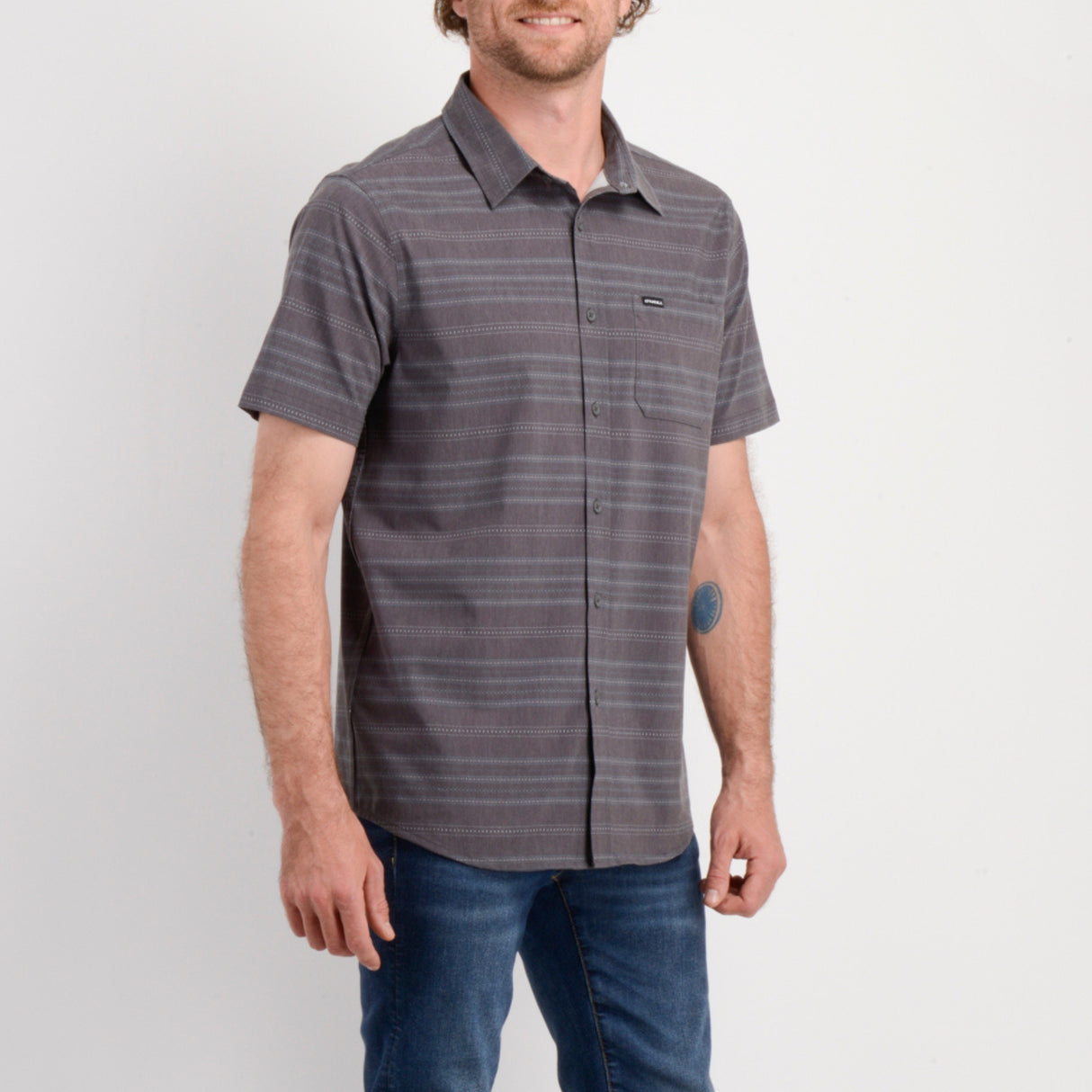 CAMISA MC - STRIPE GRAPHITE - VE26
