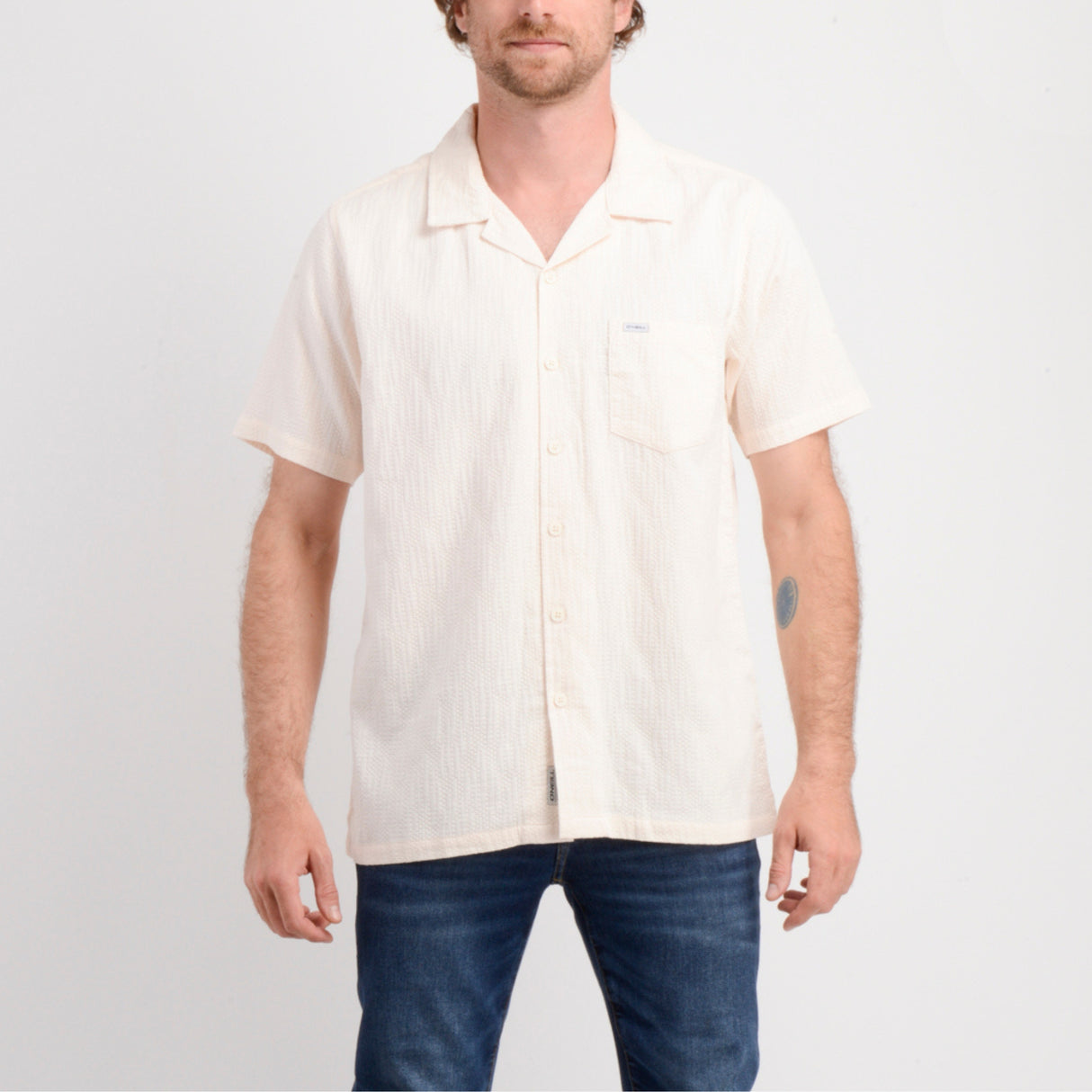 CAMISA MC - CREAM - VE26