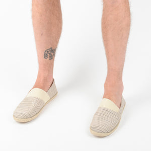 ZAPATILLA HOMBRE - STRIPE BEIGE/TAUPE - VE26