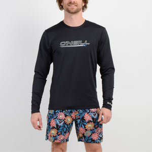 LYCRA PLAYA - HOMBRE - BASIC L/S RASHGUARD - BLACK - VE26