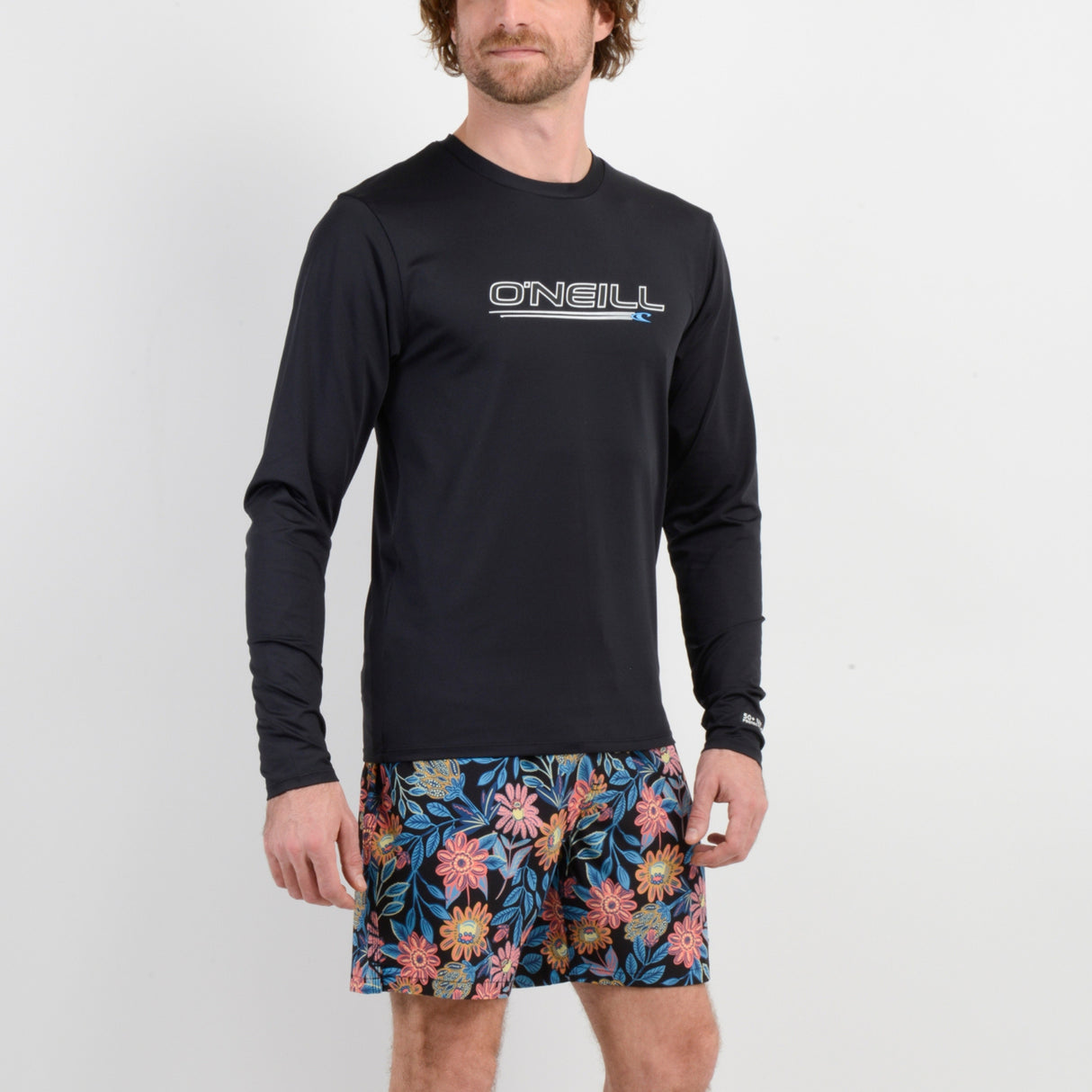LYCRA PLAYA - HOMBRE - BASIC L/S RASHGUARD - BLACK - VE26