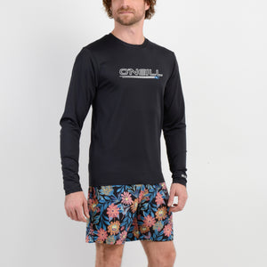 LYCRA PLAYA - HOMBRE - BASIC L/S RASHGUARD - BLACK - VE26