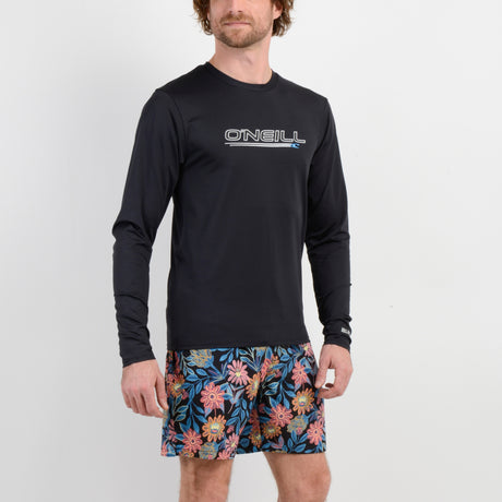 LYCRA PLAYA - HOMBRE - BASIC L/S RASHGUARD - BLACK - VE26