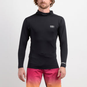 LYCRA HOMBRE - TRVLR HOODED L/S - BLACK - VE26