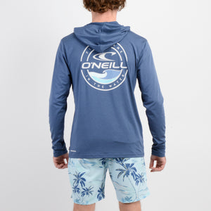 LYCRA HOMBRE - TRVLR HOODED L/S - HYB MEL BLUE - VE26