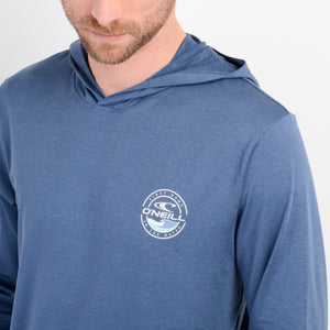 LYCRA HOMBRE - TRVLR HOODED L/S - HYB MEL BLUE - VE26