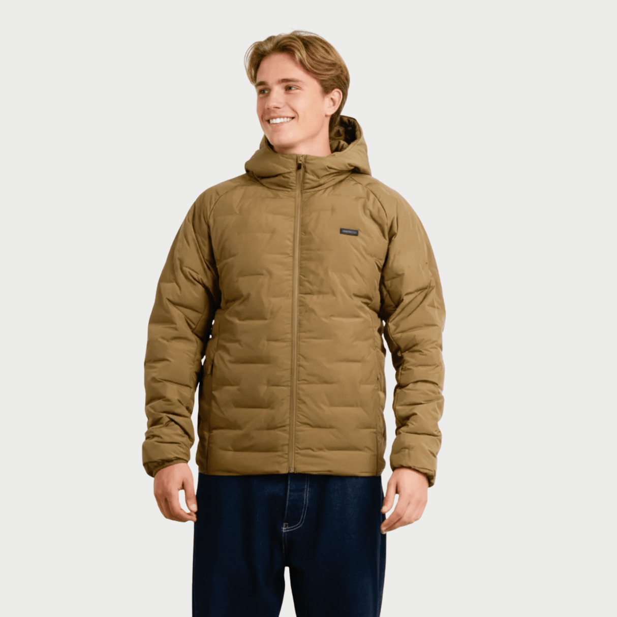 CASACA HOMBRE - CASACA CON CAPUCHA - TAN 2