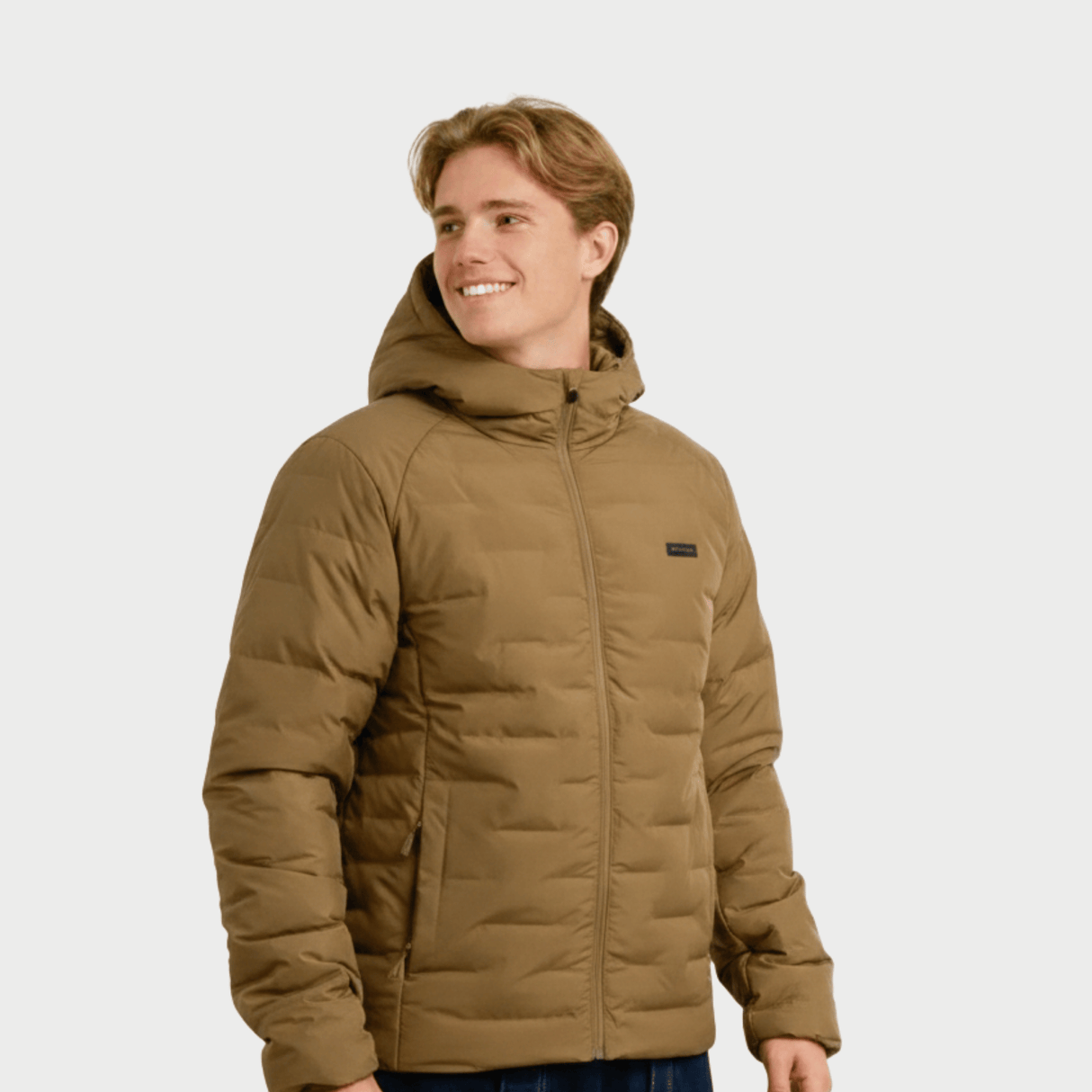 CASACA HOMBRE - CASACA CON CAPUCHA - TAN 2
