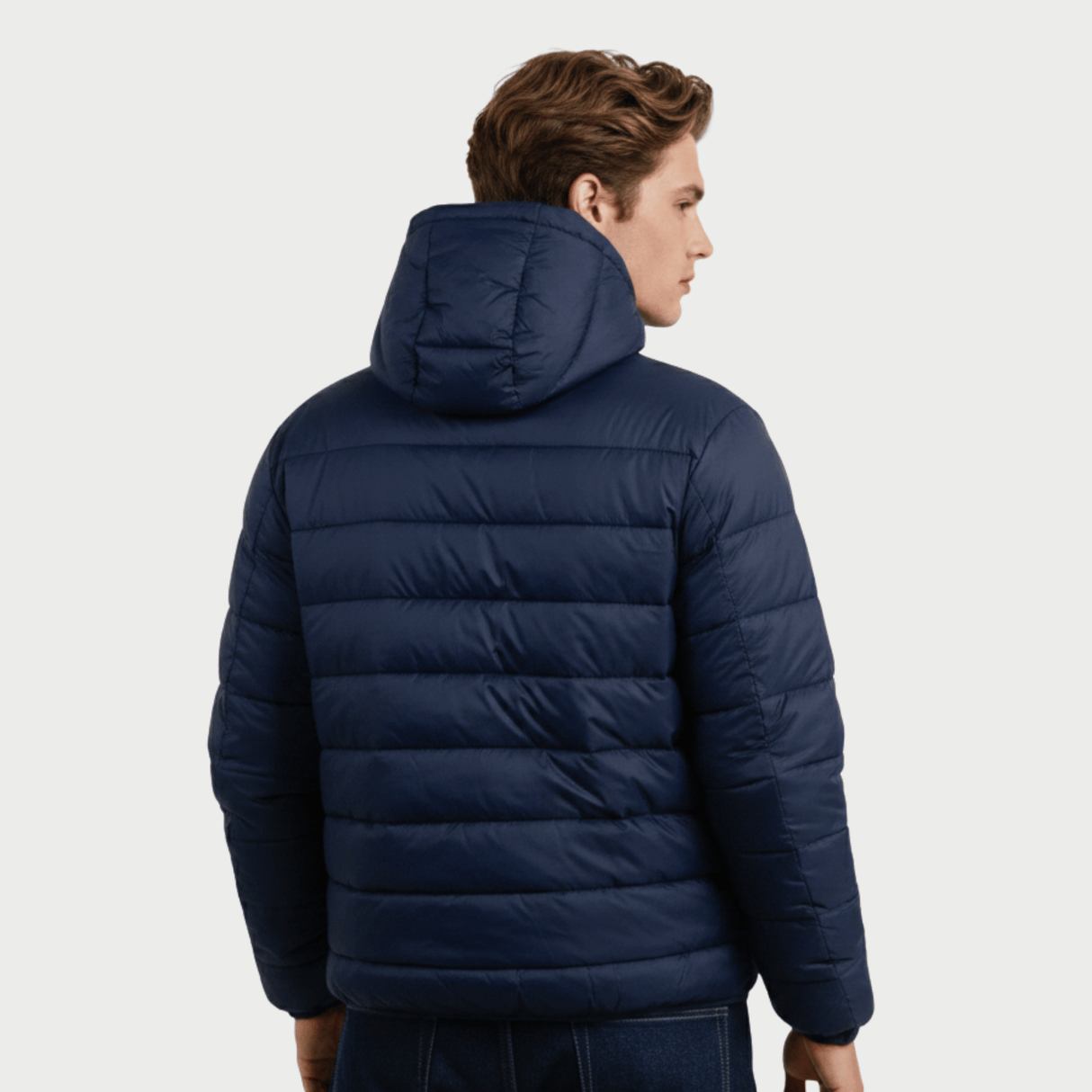 CASACA HOMBRE - CASACA CON CAPUCHA - DRESS BLUE