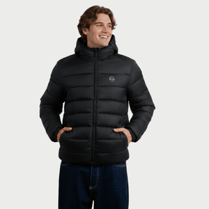 CASACA HOMBRE - CASACA CON CAPUCHA - BLACK