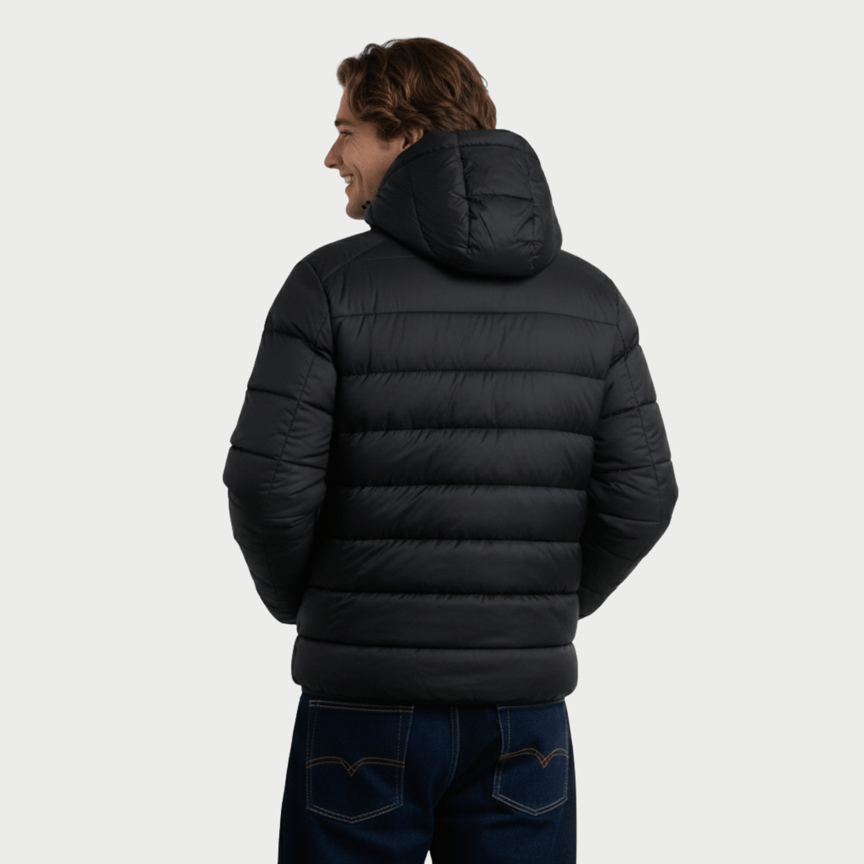 CASACA HOMBRE - CASACA CON CAPUCHA - BLACK