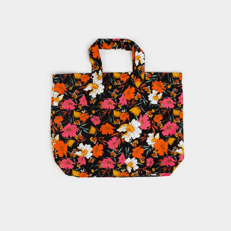 BOLSO - COASTAL PRINT TOTE - BLACK BLUEMCHEN