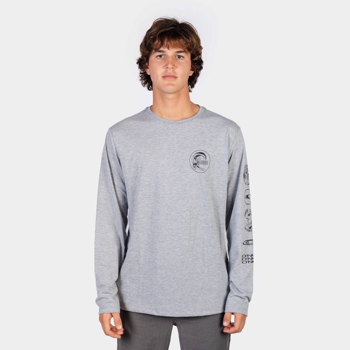 POLO M/L - ICONS LONG SLEEVE - SILVER MELEE - IN87