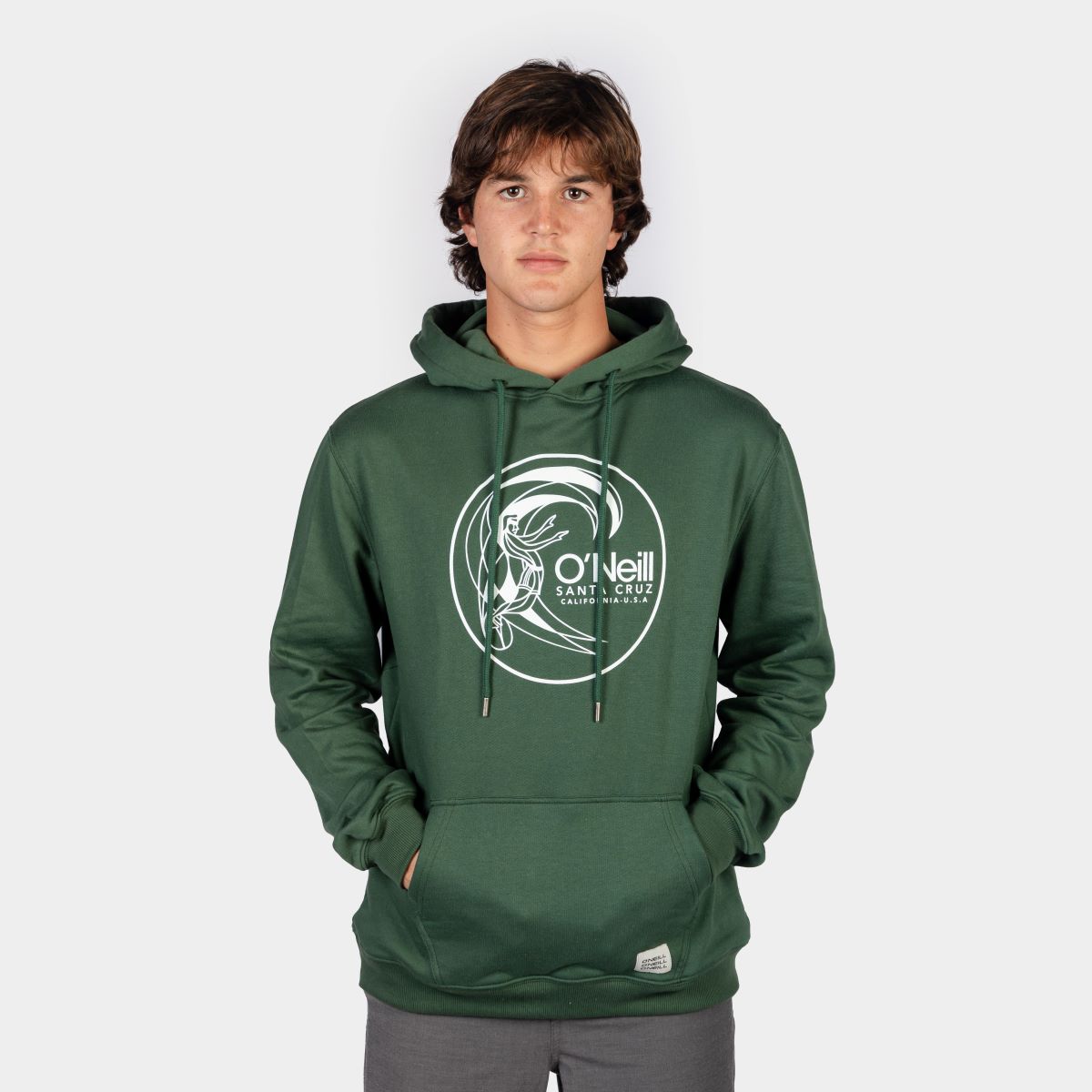 POLERON HOMBRE - CIRCLE SURFER HOODIE - MILITARY GREEN - IN87