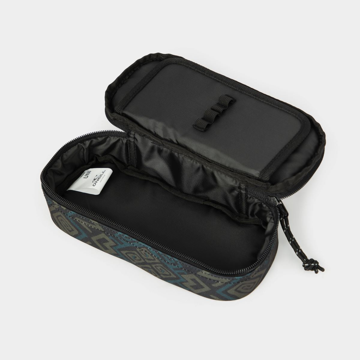 CARTUCHERA - BOX PENCILCASE - BLACK RETRO IKAT