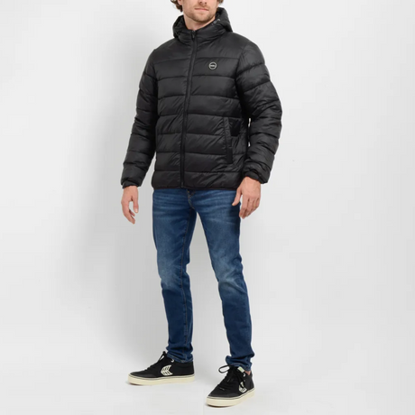 CASACA HOMBRE - CASACA CON CAPUCHA - BLACK