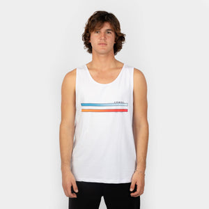 BIVIDI - HOMBRE - COMP STRIPE TANK - SNOW WHITE