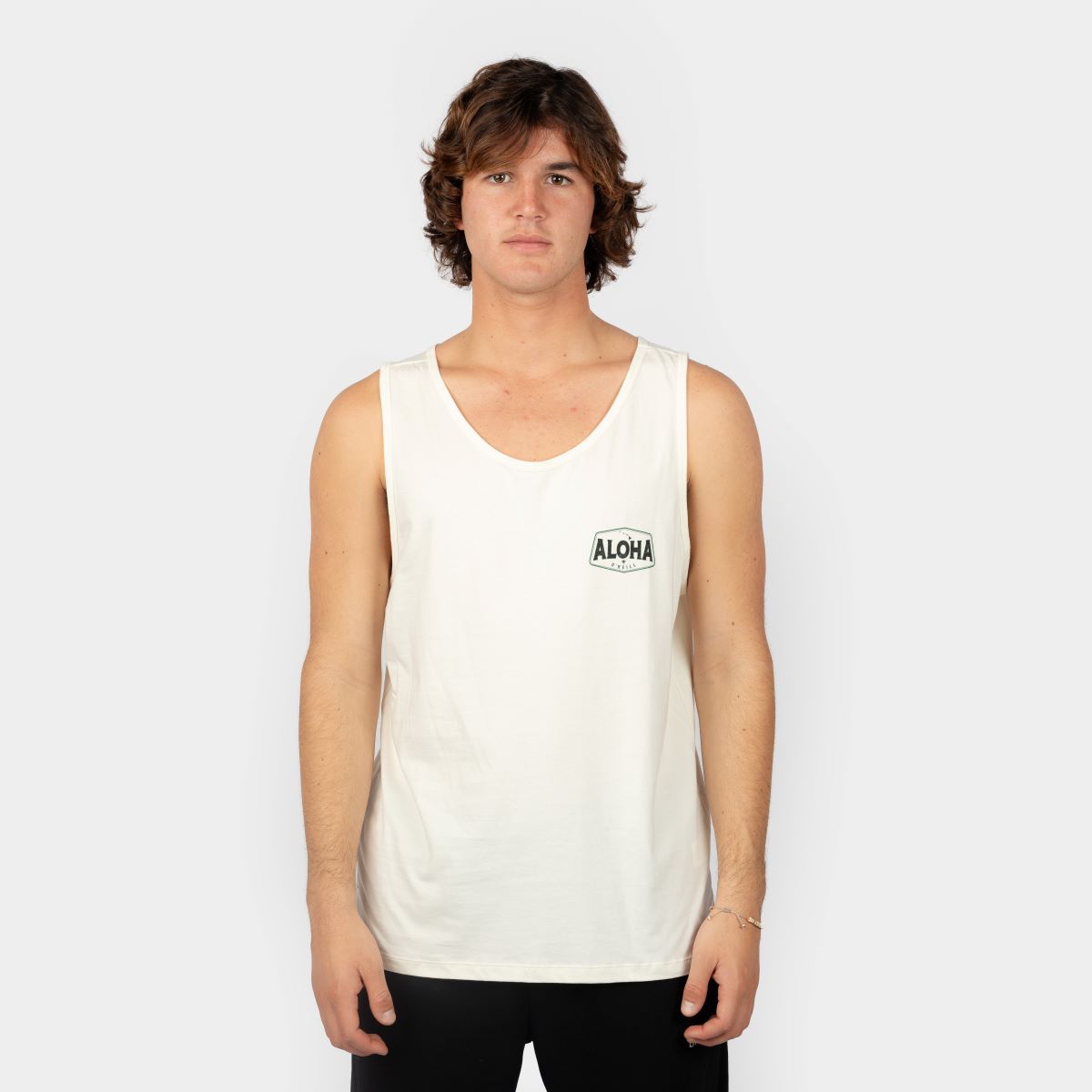 BIVIDI - HOMBRE - BIG ALOHA TANK - POWDER WHITE