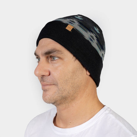 BEANIE - AZTEKA GRAY/BLACK - IN26