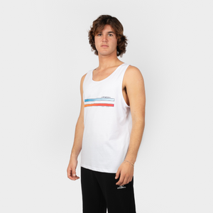 BIVIDI - HOMBRE - COMP STRIPE TANK - SNOW WHITE