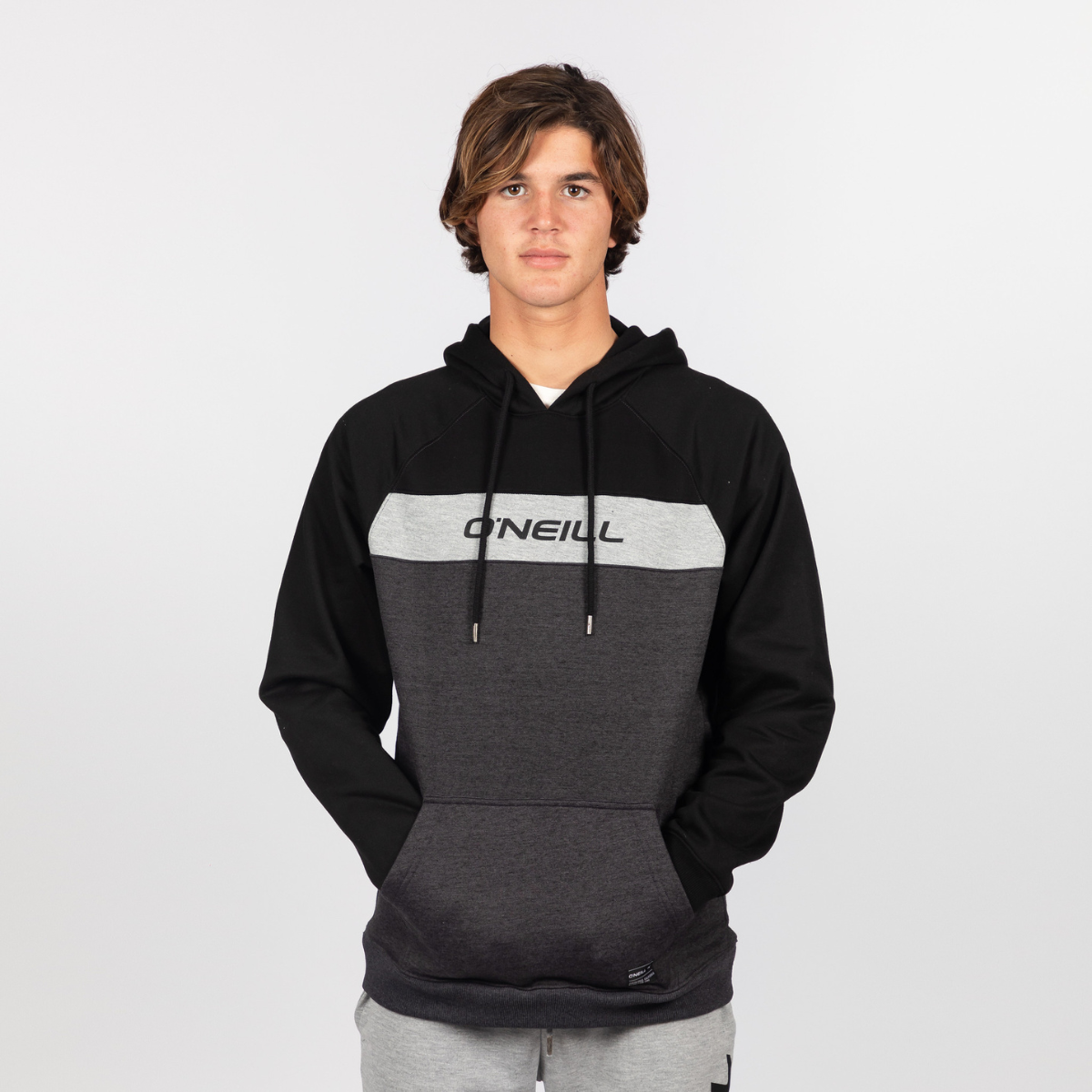 POLERON HOMBRE - DATEED ANORAK HOODY - DARK GREY MELEE - IN87