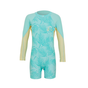 LYCRA NIÑOS - GIRLS TODDLER SPF LS SPRING RASH SUIT - BPALM/BNA/LAGN