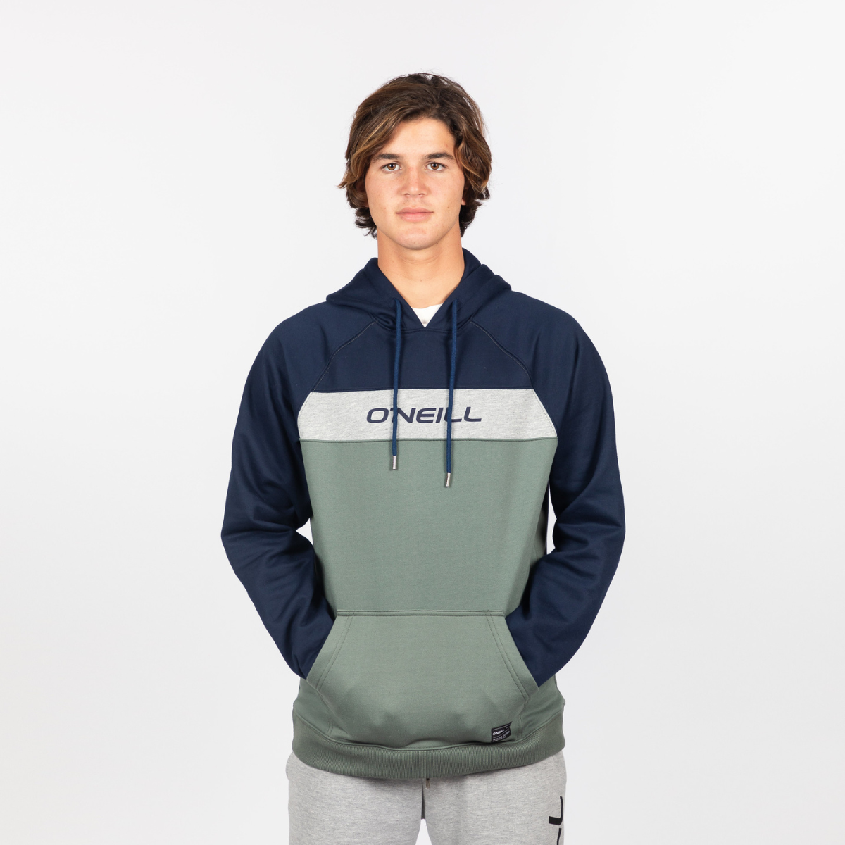 POLERON HOMBRE - DATEED ANORAK HOODY - AGAVE GREEN - IN87