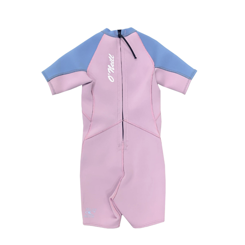 WETSUIT NIÑO - CORTO - GIRLS TODDLER REACTOR BZ SS SPRING 2MM - PINK/LTGF/FOG