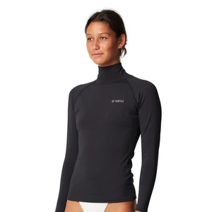 LYCRA MUJER - SALINA PREMIUN HIGH NECK UV RASH VEST - BLK - VE25 - SALE