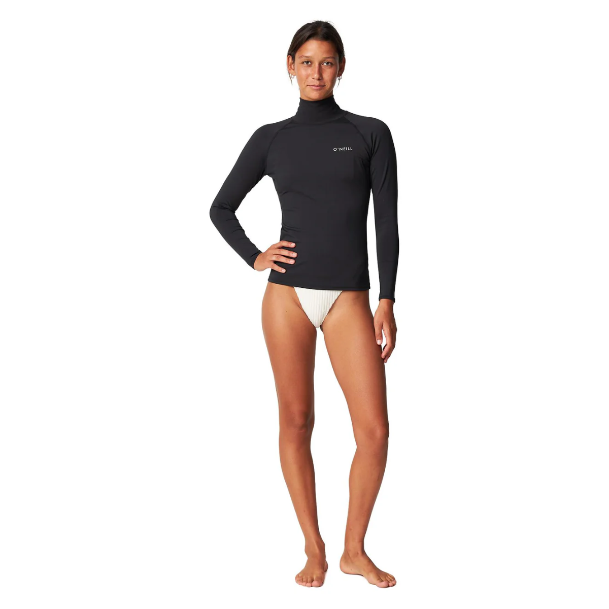 LYCRA MUJER - SALINA PREMIUM HIGH NECK UV RASH VEST - 002 BLACK