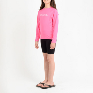 LYCRA PLAYA NIÑOS - L/S CREW - PINK