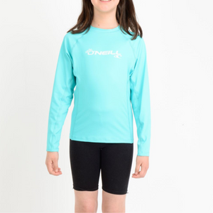 LYCRA PLAYA NIÑOS - L/S CREW - TURQUOISE