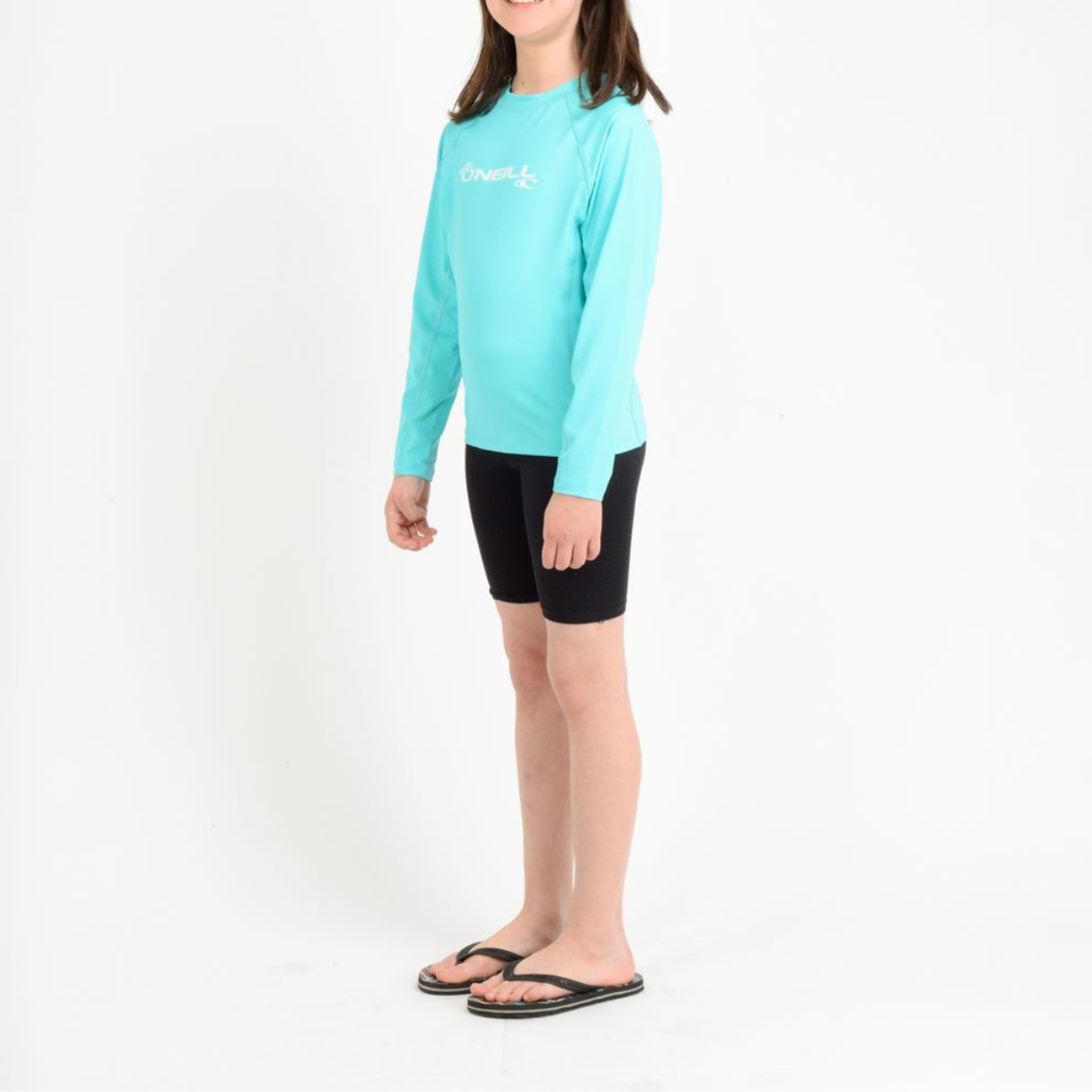 LYCRA PLAYA NIÑOS - L/S CREW - TURQUOISE