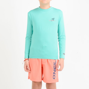 LYCRA PLAYA NIÑOS - L/S CREW - GREEN