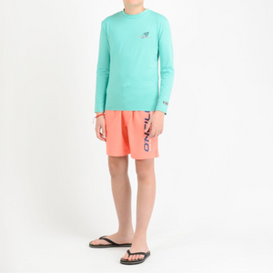 LYCRA PLAYA NIÑOS - L/S CREW - GREEN