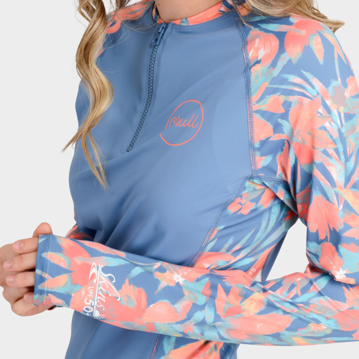 LYCRA PLAYA - MUJER - FLORAL DENIM - VE26