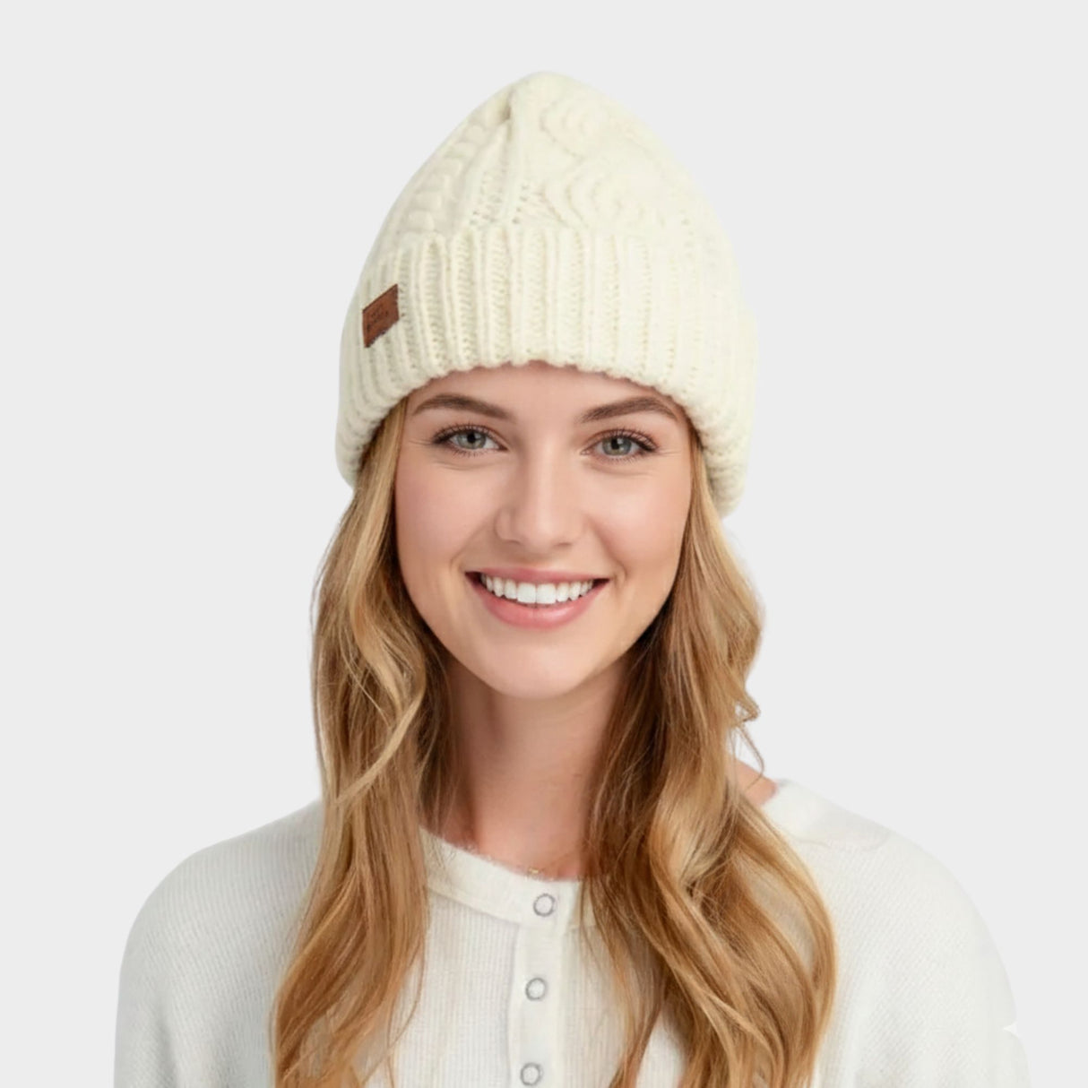 BEANIE MUJER - BEIGE - IN26
