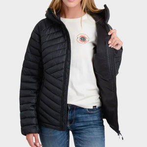 CASACA MUJER - CASACA CON CAPUCHA BLACK - IN26
