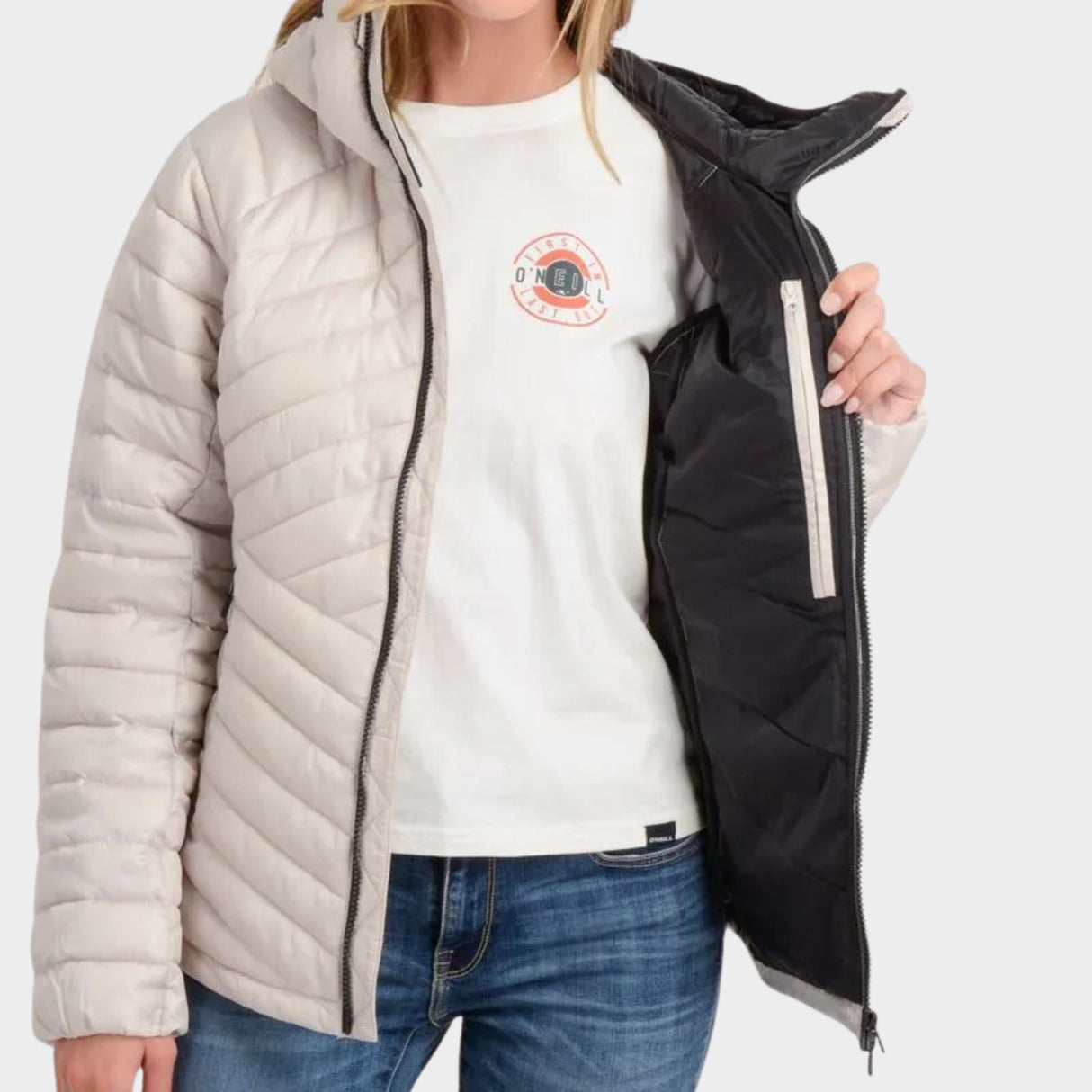 CASACA MUJER - CASACA CON CAPUCHA OYSTER - IN26
