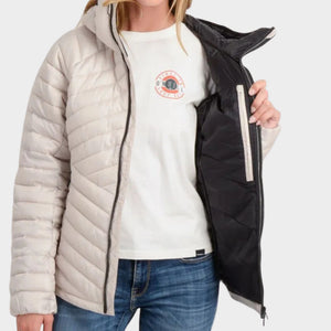 CASACA MUJER - CASACA CON CAPUCHA OYSTER - IN26