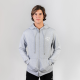POLERON HOMBRE - STATE FZ HOODIE  - SILVER MELEE - IN87